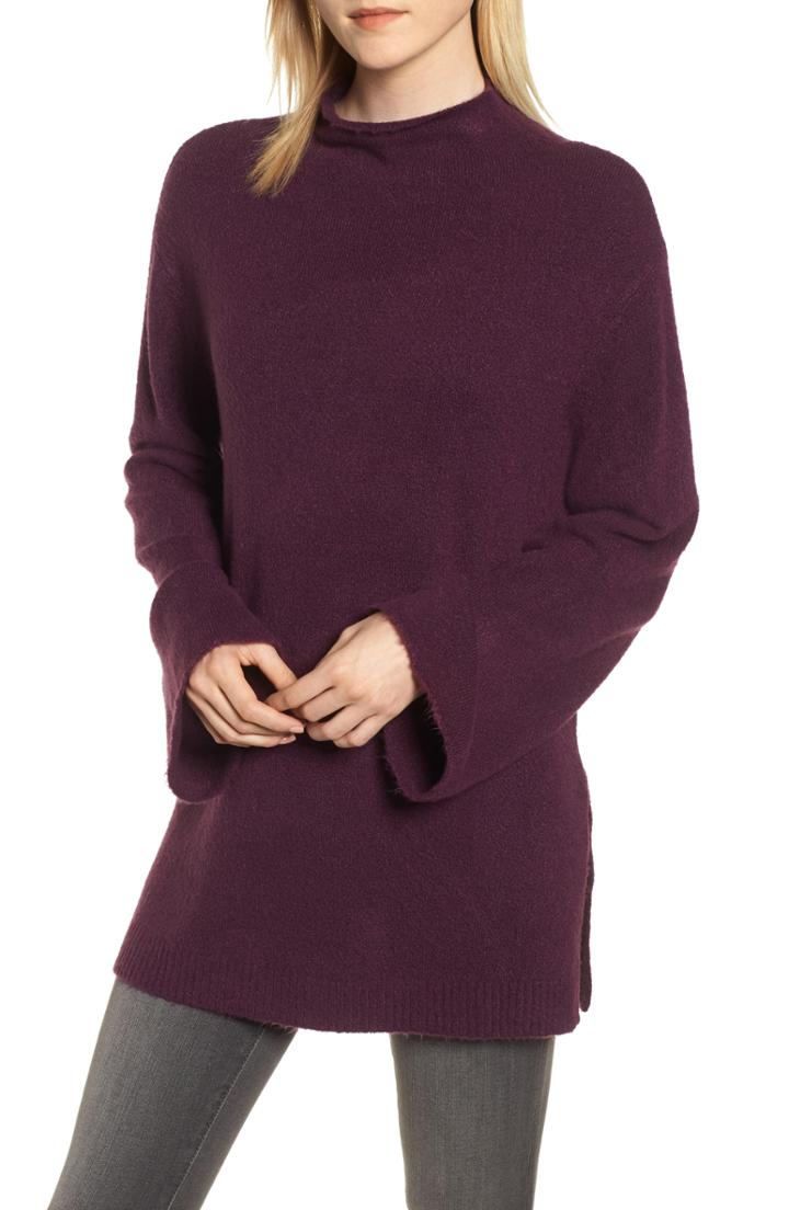 Women's Chelsea28 Mock Neck Tunic - Purple