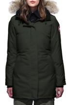 Women's Canada Goose Victoria Down Parka With Genuine Coyote Fur Trim (2-4) - Grey