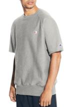 Men's Champion Reverse Weave Short Sleeve Sweatshirt - Grey