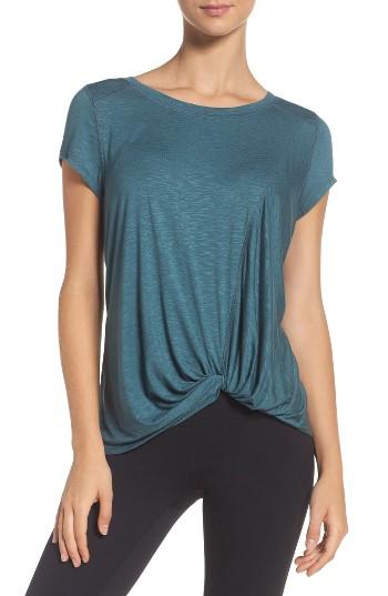 Women's Zella Twist & Breathe Slub Tee, Size - Blue/green