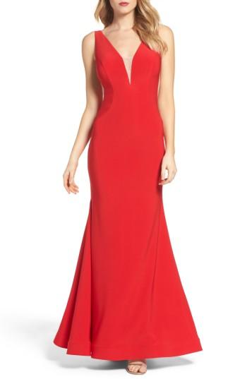 Women's Xscape Mermaid Gown - Red