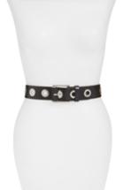 Women's Hinge Grommeted Belt - Black