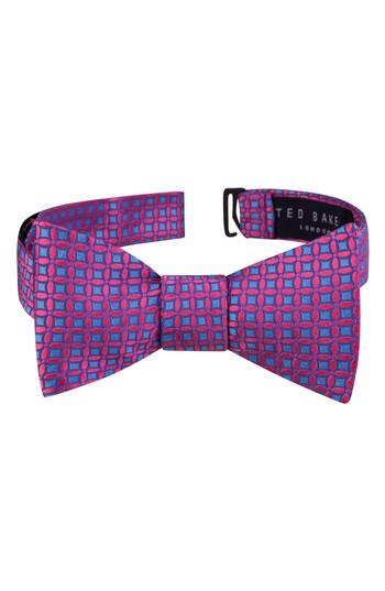 Men's Ted Baker London Connect Four Floral Silk Bow Tie, Size - Pink