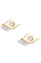 Women's Ef Collection Evil Eye Center Diamond Stud Earrings