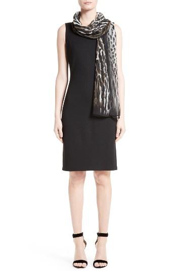 Women's St. John Collection Milano Knit Sheath Dress - Black