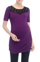 Women's Kimi And Kai 'alden' Floral Lace Jersey Maternity Top
