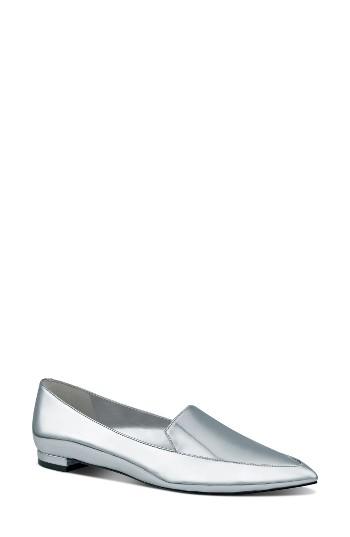 Women's Nine West 'abay' Pointy Toe Loafer M - Metallic