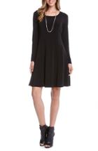 Women's Karen Kane Long Sleeve Fit & Flare Dress - Black