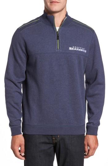 Men's Tommy Bahama Nfl Flipside Drive Quarter-zip Pullover