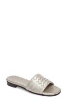 Women's Robert Zur Matilda Woven Slide Sandal .5 M - Metallic