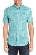 Men's Reyn Spooner Aloha Bandana Regular Fit Sport Shirt, Size - Blue