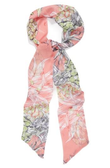 Women's Sole Society Pineapple Print Skinny Scarf
