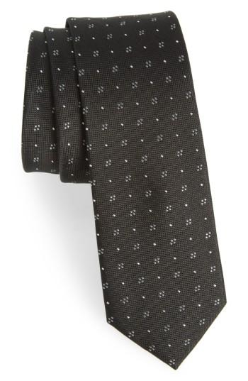 Men's The Tie Bar Geo Key Geometric Silk Tie, Size - Black