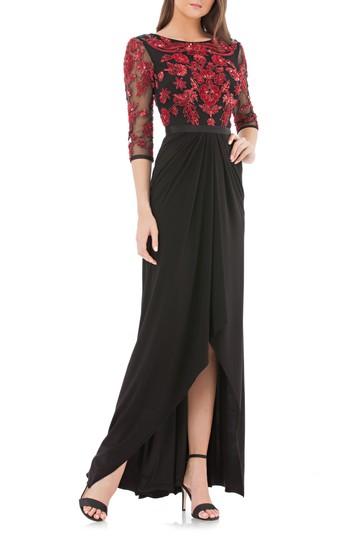 Women's Js Collections Embellished Bodice Gown