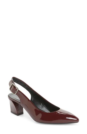 Women's Agl Block Heel Slingback Pump Us / 34eu - Burgundy