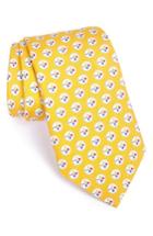 Men's Vineyard Vines 'pittsburgh Steelers - Nfl' Woven Silk Tie, Size - Yellow