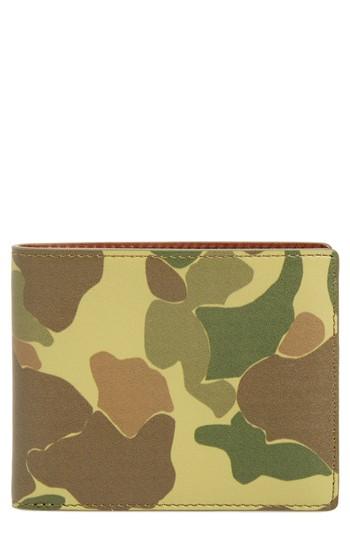 Men's Rag & Bone Hampshire Leather Bifold Wallet - Green