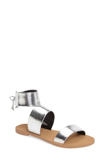 Women's Rebecca Minkoff 'emma' Ankle Cuff Sandal M - Metallic