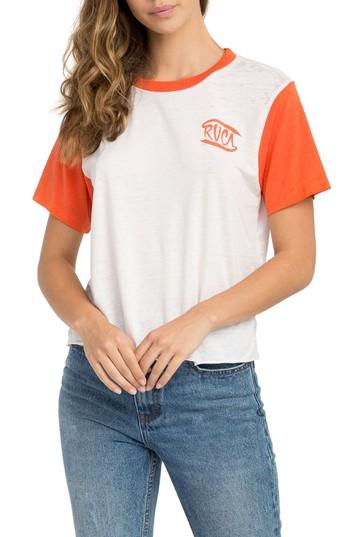 Women's Rvca Clutch Graphic Tee - Orange