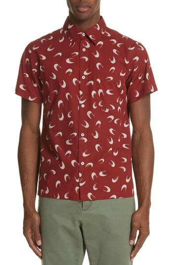 Men's A.p.c. Cippi Woven Shirt - Red