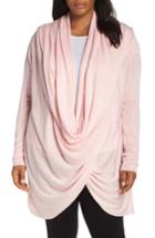 Women's Nordstrom Lingerie Long Wrap Cardigan - Pink