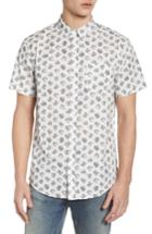 Men's The Rail Printed Cotton Poplin Shirt, Size - Grey
