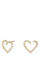 Women's David Yurman Heart Wrap Earrings With Diamonds In 18k Gold