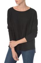 Women's Nydj Split Back Sweater, Size - Black