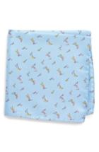 Men's Lazyjack Foreplay Silk Pocket Square, Size - Blue