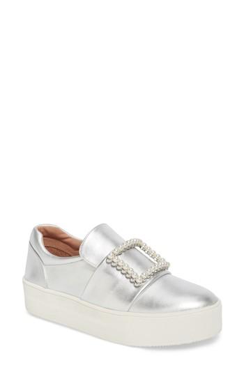 Women's Linea Paolo Val Slip-on Sneaker M - Metallic