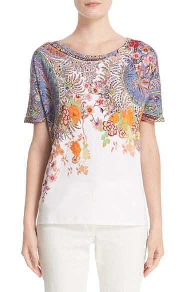 Women's Etro Floral & Paisley Print Cotton Tee