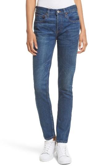 Women's Re/done High Waist Crop Jeans - Blue