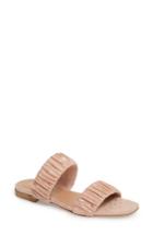 Women's Lewit Elena Ruched Slide Sandal Us / 38eu - Metallic