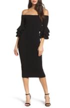 Women's Adelyn Rae Off The Shoulder Midi Sweater Dress - Black