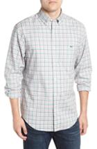 Men's Vineyard Vines Pondview Regular Fit Check Sport Shirt, Size - Purple