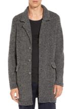 Men's Boss Orange Adegraf Longline Cardigan - Grey