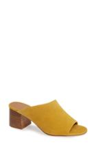 Women's Halogen Faye Asymmetrical Slide Sandal M - Yellow