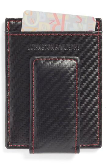 Men's Johnston & Murphy Money Clip Card Case - Black