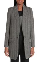 Women's Stella Mccartney Long Wool Blend Blazer Us / 36 It - Black