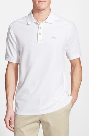 Men's Tommy Bahama 'the Emfielder' Original Fit Pique Polo, Size - White