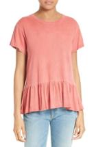 Women's The Great. The Ruffle Tee - Pink