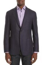 Men's Canali Kei Coat Classic Fit Wool Blazer R Eu - Red