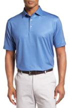 Men's Peter Millar Pointer Mini Dot Golf Polo - Blue