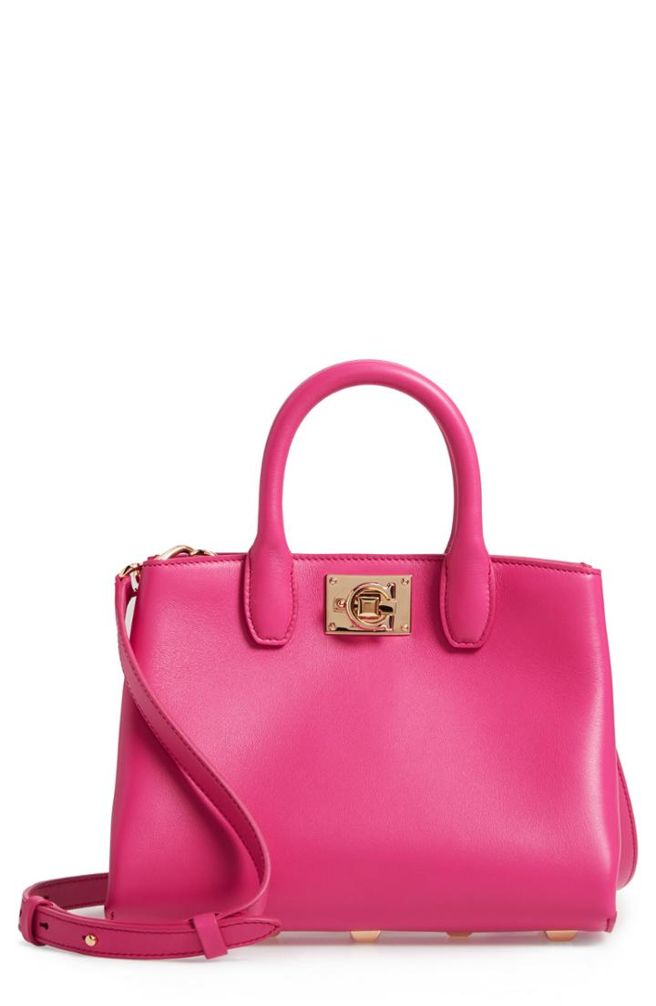 Salvatore Ferragamo The Mini Studio Leather Tote - Pink