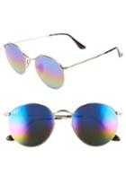 Women's Ray-ban 53mm Round Sunglasses - Blue/ Multi