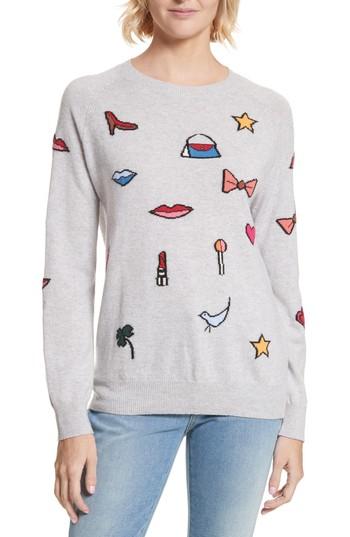 Women's Chinti & Parker Lolita Purse Cashmere Sweater - Grey