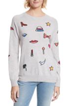 Women's Chinti & Parker Lolita Purse Cashmere Sweater - Grey