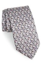 Men's Salvatore Ferragamo Flip Print Silk Tie