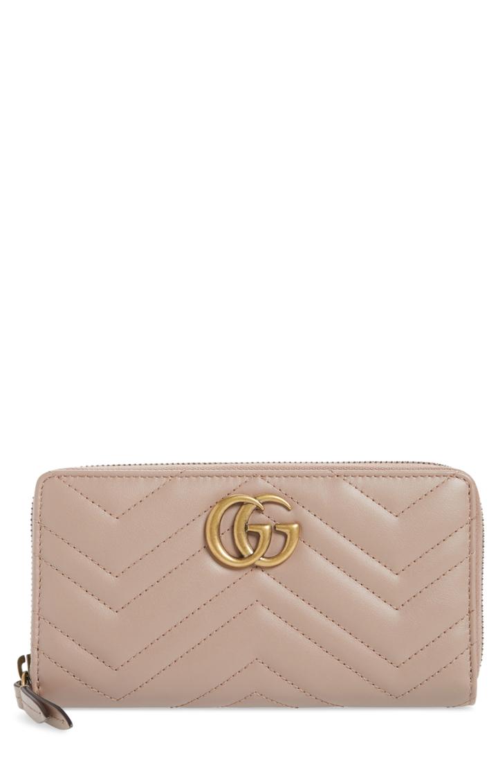 Women's Gucci Gg Marmont 2.0 Zip Around Wallet - Red