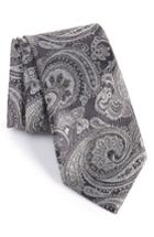 Men's Nordstrom Men's Shop Wanderlust Paisley Silk Tie, Size - Grey